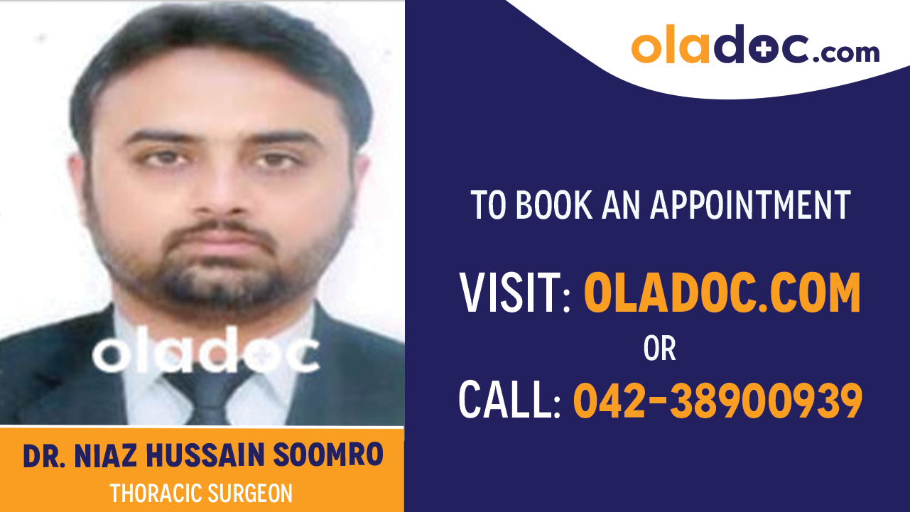 Book appointment with  Dr. Niaz Hussain Soomro-best Thoracic Surgeon in Karachi